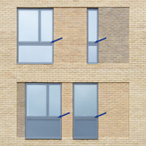 Lyddæmpende friskluftventil monteret midt i elementerne